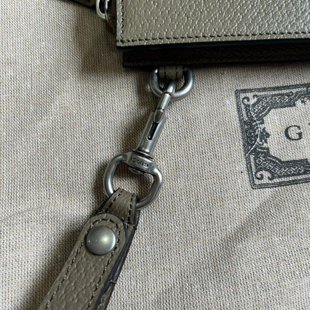 GUCCI MARMONT 30 HANDBAG IN MOCHA BROWN CALFSKIN