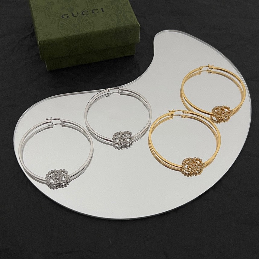 18K Double Gucci Running Diamond Bracelet