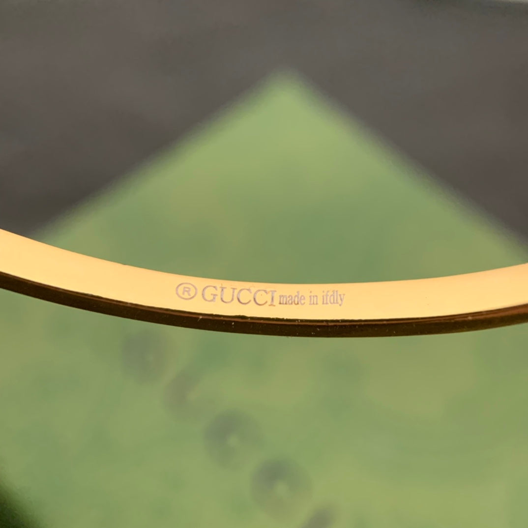 18K Double Gucci Running Diamond Cuff Bracelet