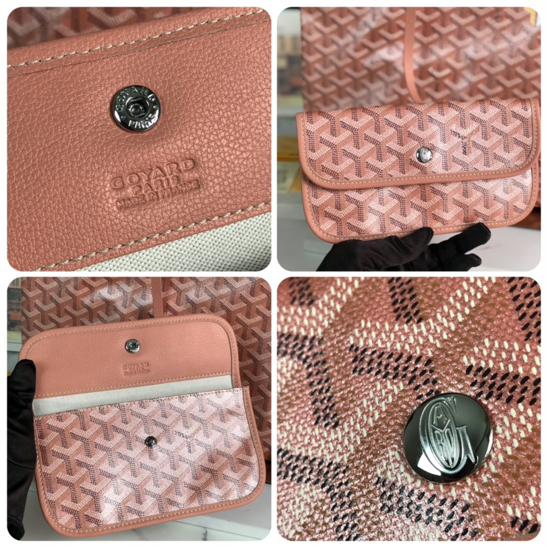 SAINT LOUIS PM 34 IN MANHATTAN PINK GOYARDINE CANVAS AND CALFSKIN